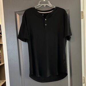 Black Men's Henley Shirt